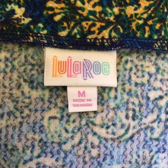 LuLaRoe Colorful Blue, Yellow and Green Skirt - Size Medium - Picture 5 of 6